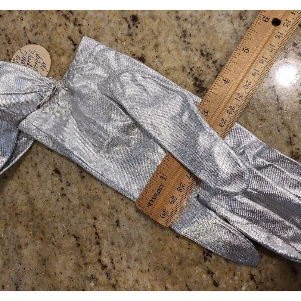 New! Vintage Size L Silver Metallic Formal 8.5